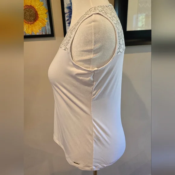 Calvin Klein White Lace Accent Tank Top - Picture 3 of 8